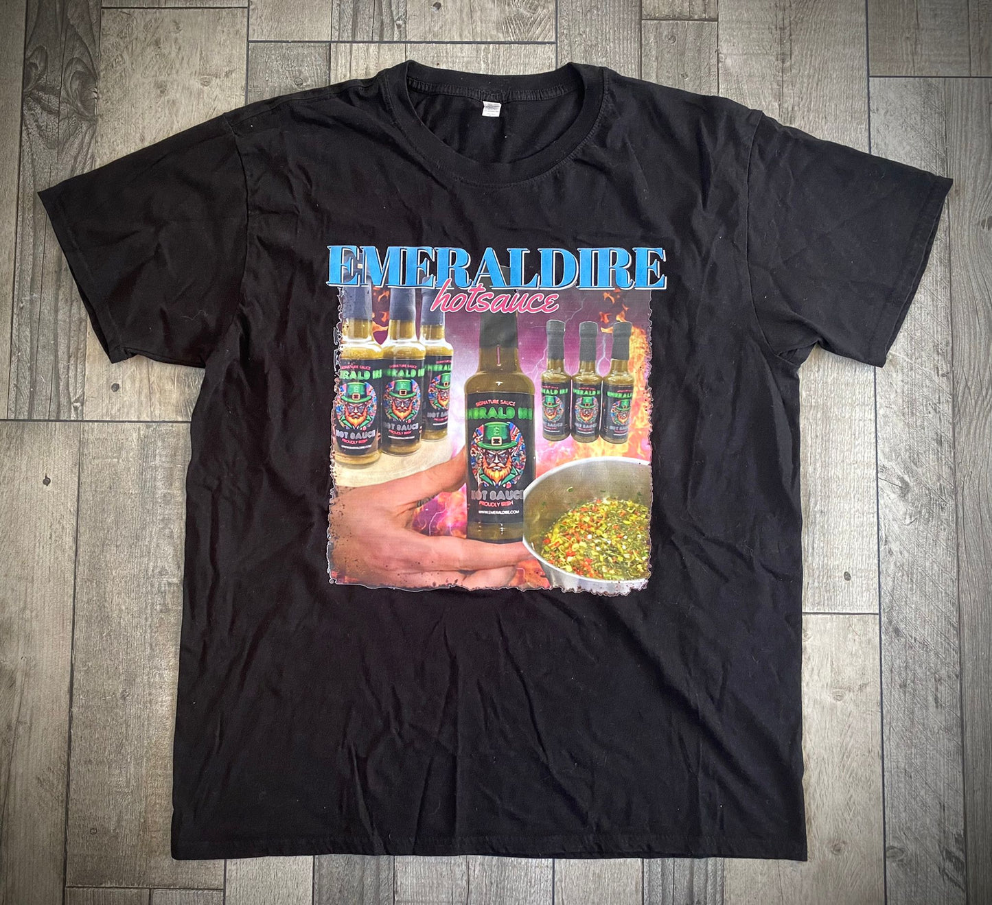 Emerald Ire Hot Sauce 90s Bootleg Aesthetic T-Shirt